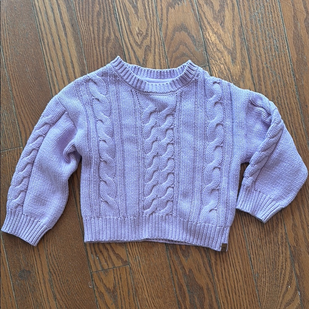 Lavender Cable Knit Sweater